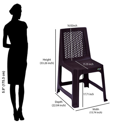 Nilkamal Viva Plastic Armless Chair