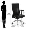 Nilkamal Command High Back Leatherette Office Chair (Black)
