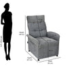 Nilkamal Electro 1 Seater Electric Recliner Sofa (Dark Grey) - Size In Centimeter