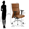 Nilkamal Command High Back Leather Office Chair (Tan)