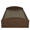 Nilkamal Addison Single Bed With Box Storage (Classic Walnut) - Bed Front View
