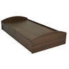 Nilkamal Addison Single Bed With Box Storage (Classic Walnut) - Bed Slight Side View 2