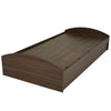 Nilkamal Addison Single Bed With Box Storage (Classic Walnut) - Bed Slight Side View
