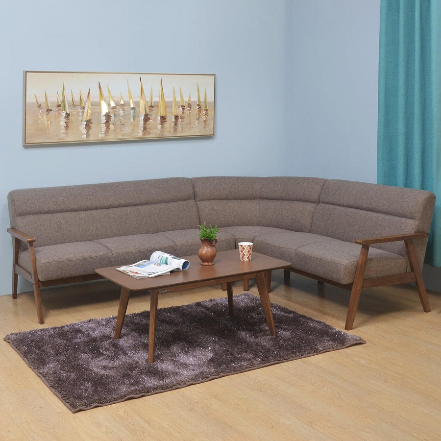 Nilkamal Adorn 3 RH Seater Corner Sofa (Brown)