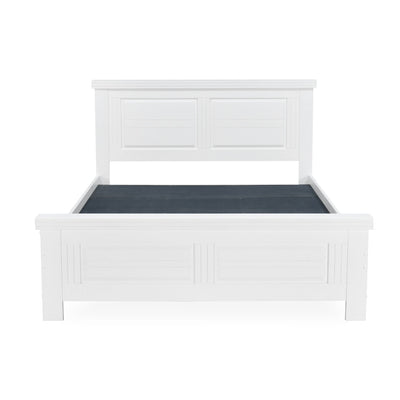 Nilkamal Anderson Solid Wood king Bed without Storage (White)