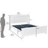 Nilkamal Anderson Solid Wood king Bed without Storage (White)