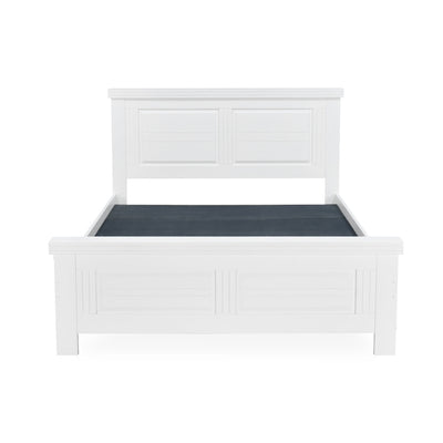 Nilkamal Anderson Solid Wood Queen Bed without Storage (White)