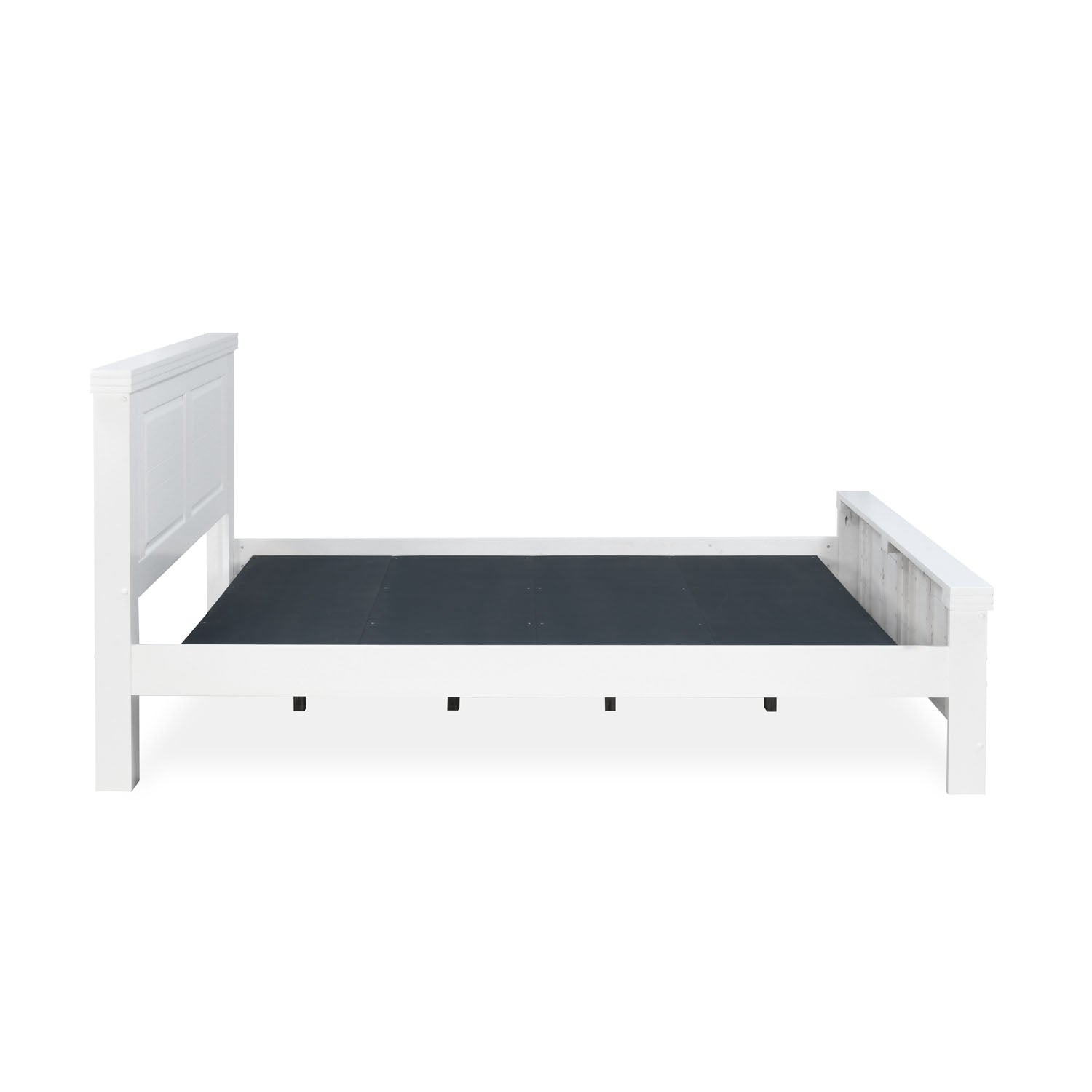 Nilkamal Anderson Solid Wood Queen Bed without Storage (White)