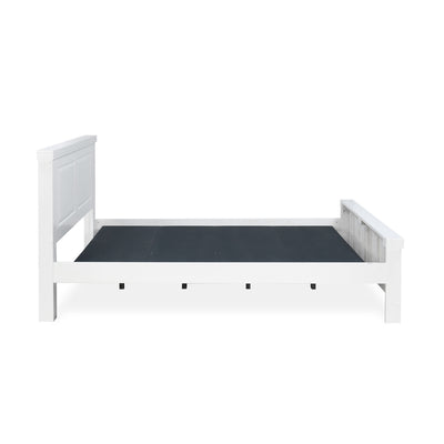 Nilkamal Anderson Solid Wood Queen Bed without Storage (White)