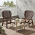 Nilkamal Arena Plastic Outdoor Set with 2 Chairs and 1 Table (Walnut & Luxury Beige)
