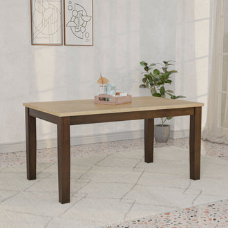 Nilkamal Arnold Marble 6 Seater Dining Table (Beige)