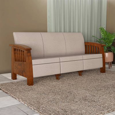 Nilkamal Aspire 3 Seater Plastic Sofa (Walnut)
