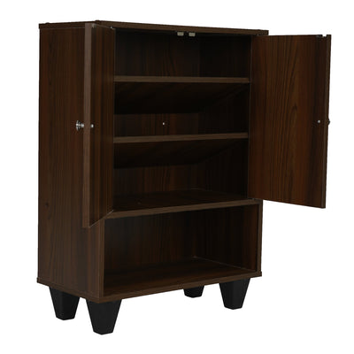 Nilkamal Astero Engineered Wood Shoe Cabinet (Walnut)