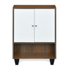Nilkamal Astero Engineered Wood Shoe Cabinet (Walnut & White)