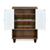 Nilkamal Astero Engineered Wood Shoe Cabinet (Walnut & White)