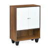 Nilkamal Astero Engineered Wood Shoe Cabinet (Walnut & White)