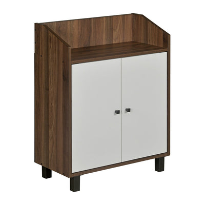 Nilkamal Aze Shoe Cabinet (Walnut & White)
