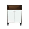 Nilkamal Aze Engineered Wood Shoe Cabinet (Walnut & White)