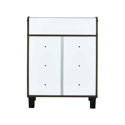 Nilkamal Aze Engineered Wood Shoe Cabinet (Walnut & White)