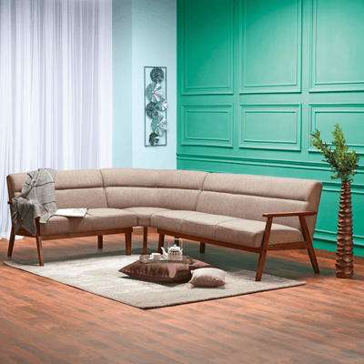 Nilkamal Adorn 3 LH Seater Corner Sofa Brown Nilkamal Furniture