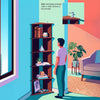 Nilkamal Madden Bookshelf (Legno Oak/Frosty White)