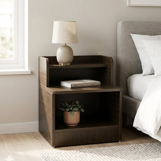 Nilkamal Arthur Plus Night Stand (Legno Oak Dark)