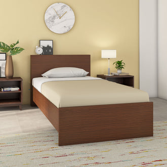 Nilkamal Arthur Plus Single Bed (Legno Oak Dark)