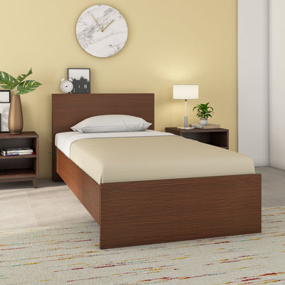 Nilkamal Arthur Plus Single Bed (Legno Oak Dark)