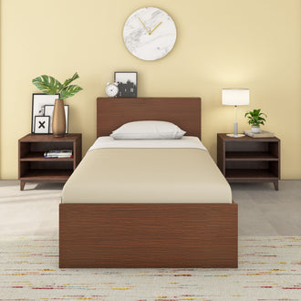 Nilkamal Arthur Plus Single Bed (Legno Oak Dark)