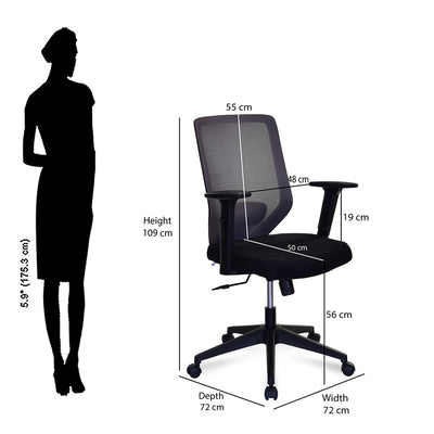 Nilkamal Poise Mid Back Office Chair