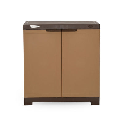 Nilkamal Freedom Mini Medium (FMS) Compact Plastic Kids Mini Storage Cabinet (Sandy & Dark Brown)