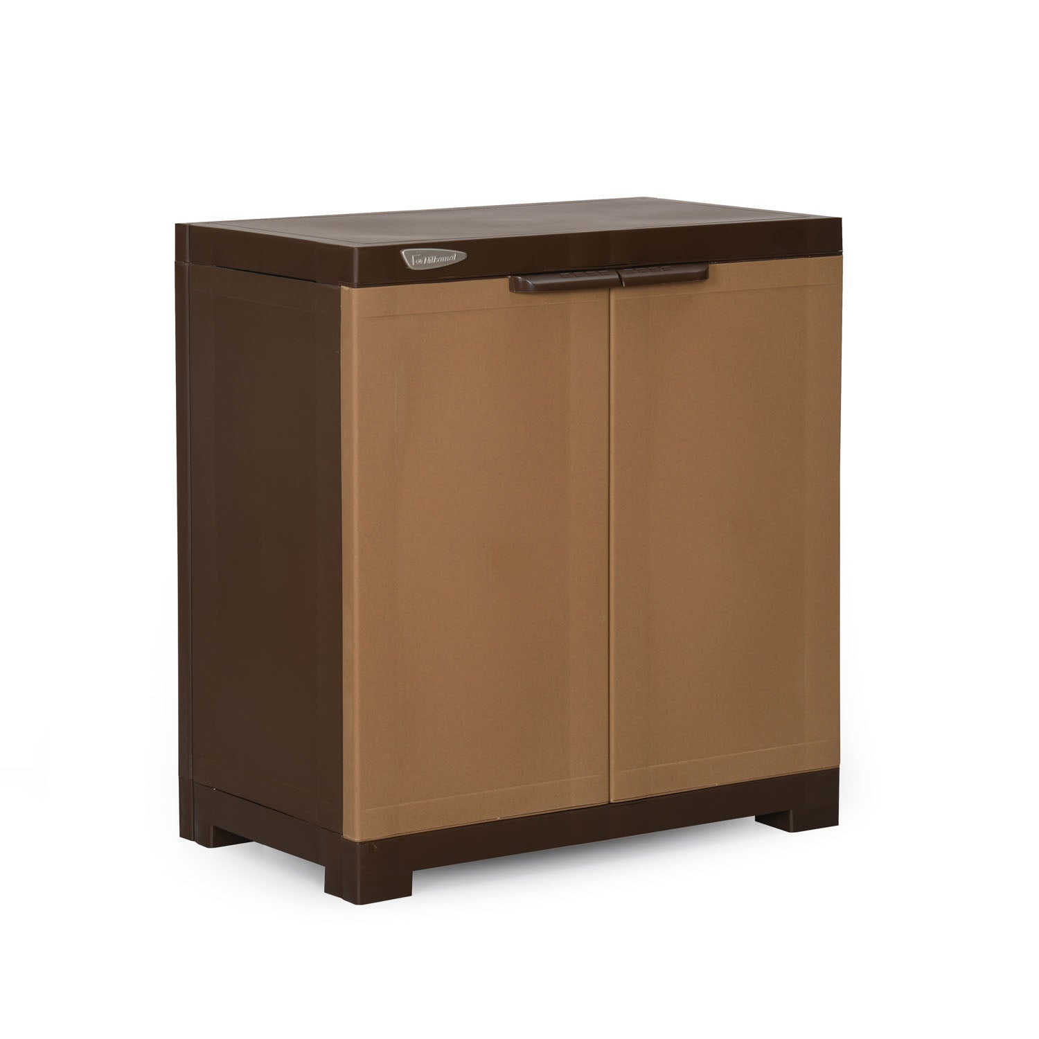 Nilkamal Freedom Mini Medium (FMS) Compact Plastic Kids Mini Storage Cabinet (Sandy & Dark Brown)