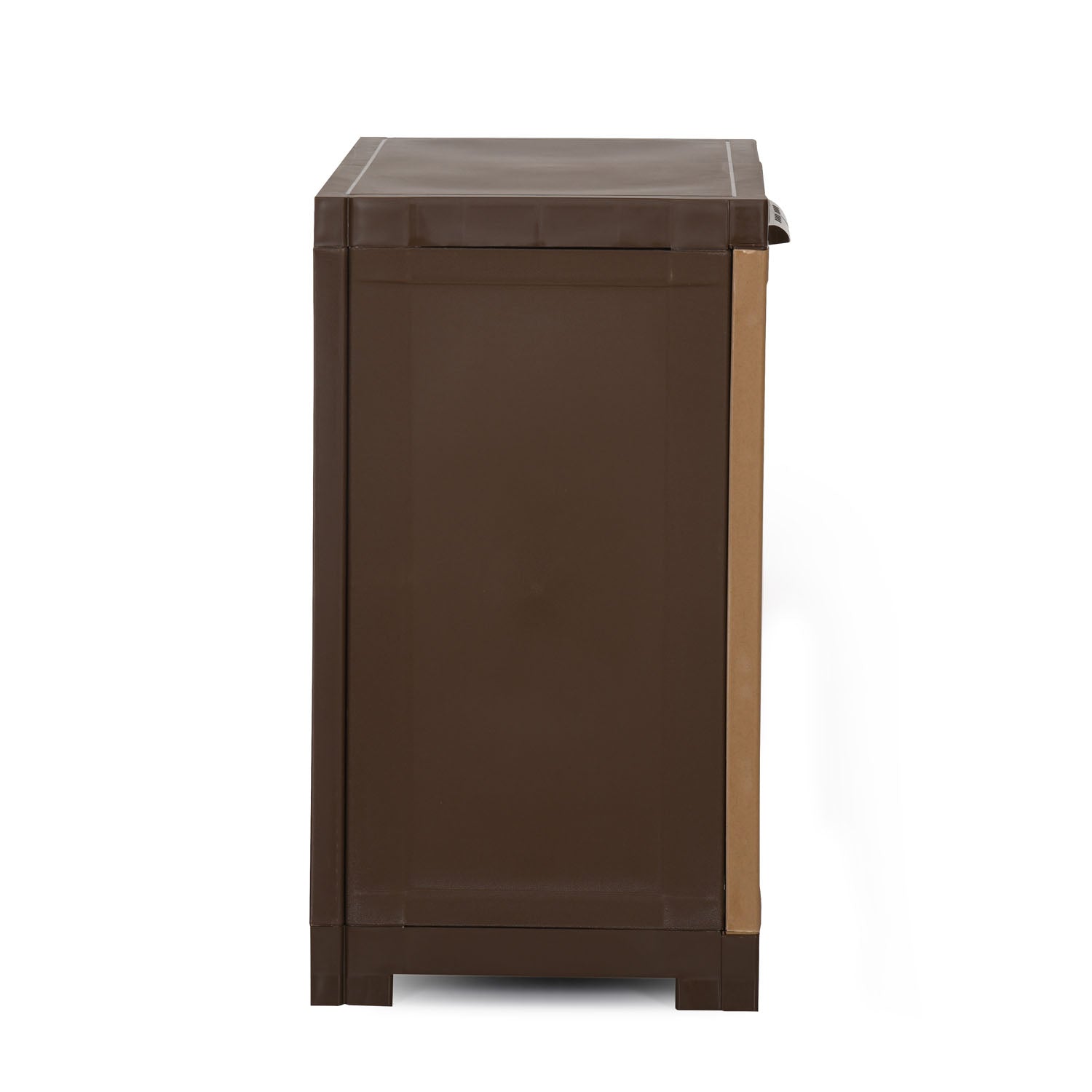 Nilkamal Freedom Mini Medium (FMS) Compact Plastic Kids Mini Storage Cabinet (Sandy & Dark Brown)