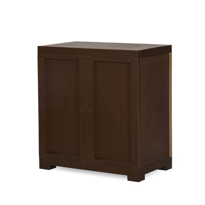 Nilkamal Freedom Mini Medium (FMS) Compact Plastic Kids Mini Storage Cabinet (Sandy & Dark Brown)