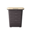 Nilkamal Elegance Laundry Basket 50 Litre with Lid (Season Rust Brown & Marble Beige)