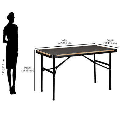 Nilkamal Feast 4 ft Blow Foldable Rectangle Table (Brown)