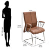 Nilkamal Command Mid Back Leather Visitor Chair (Tan)