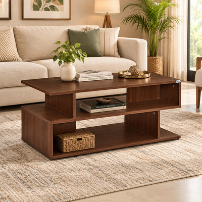 Nilkamal Brace Center Table (Classic Walnut)