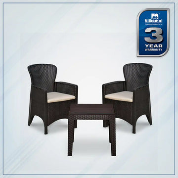 Buy Nilkamal Breeze Seater Balcony Sofa set with Round Center Table