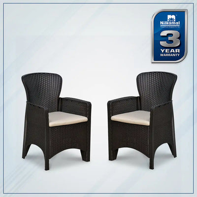 Nilkamal Breeze One Seater Plastic Sofa Chair with Cushion, Set of 2 – Main View 2