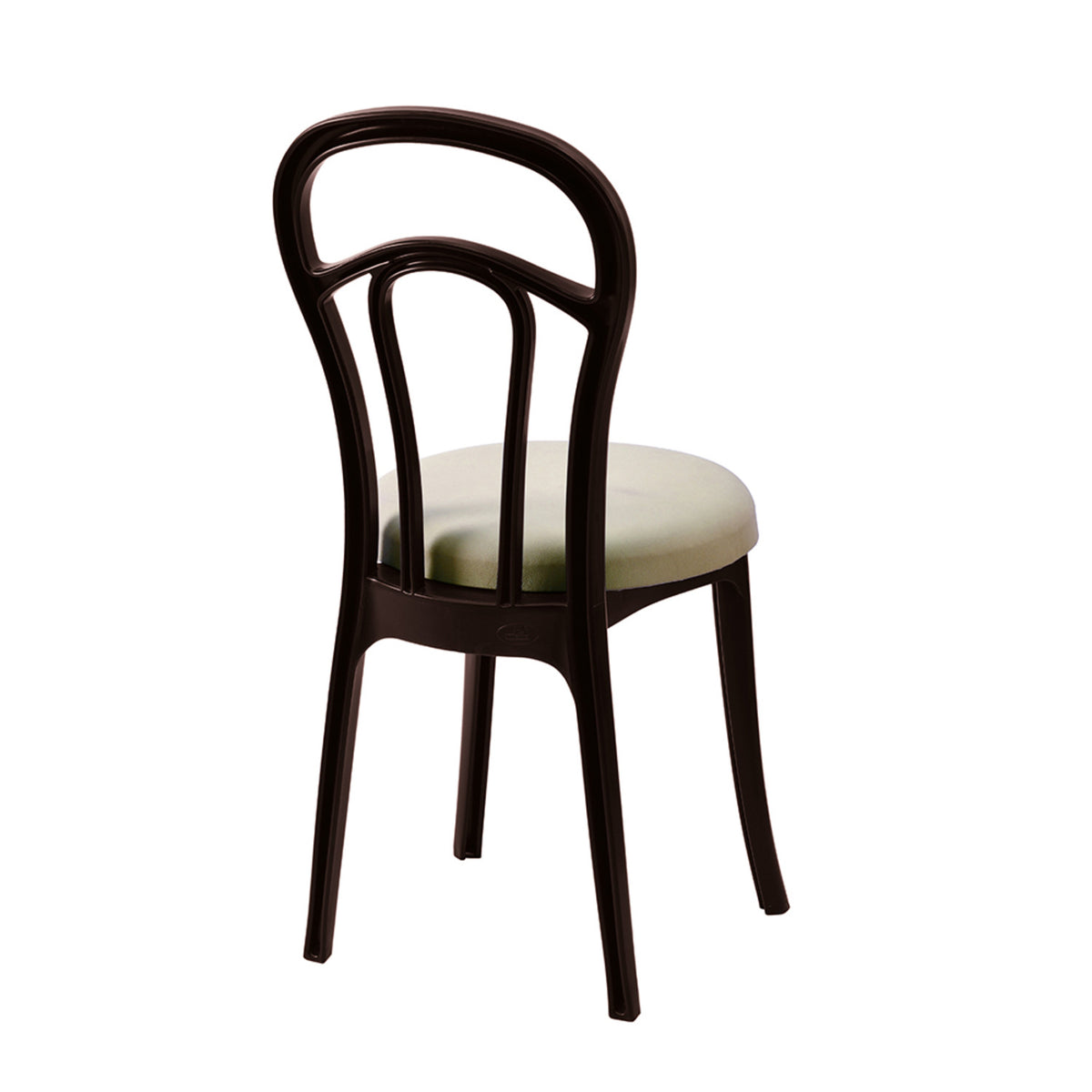 Nilkamal CHR4040 Iron Black Armless Chair with Leatherette Cushion