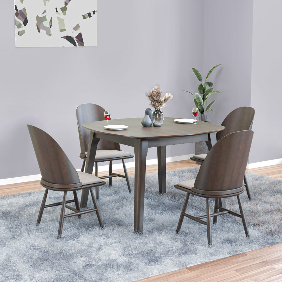 Nilkamal Bentley 4 Seater Dining Set (Brown)