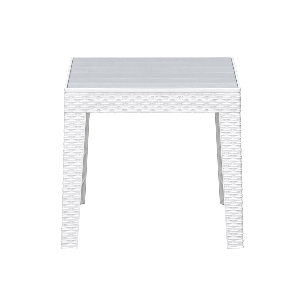 Nilkamal Breeze Center Table with Glass (Milky White)