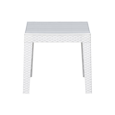 Nilkamal Breeze Center Table with Glass (Milky White)