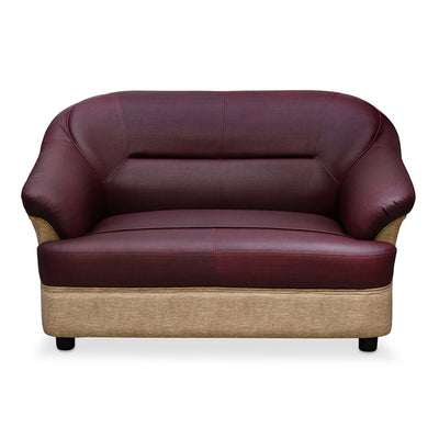 Nilkamal Bright 2 Seater Sofa (Maroon/Beige)