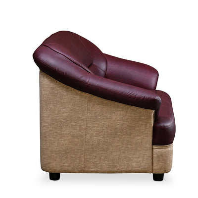 Nilkamal Bright 2 Seater Sofa (Maroon/Beige)