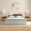 Nilkamal Bruce Queen Bed with Box Storage (Walnut & Cappuccino) - Front View