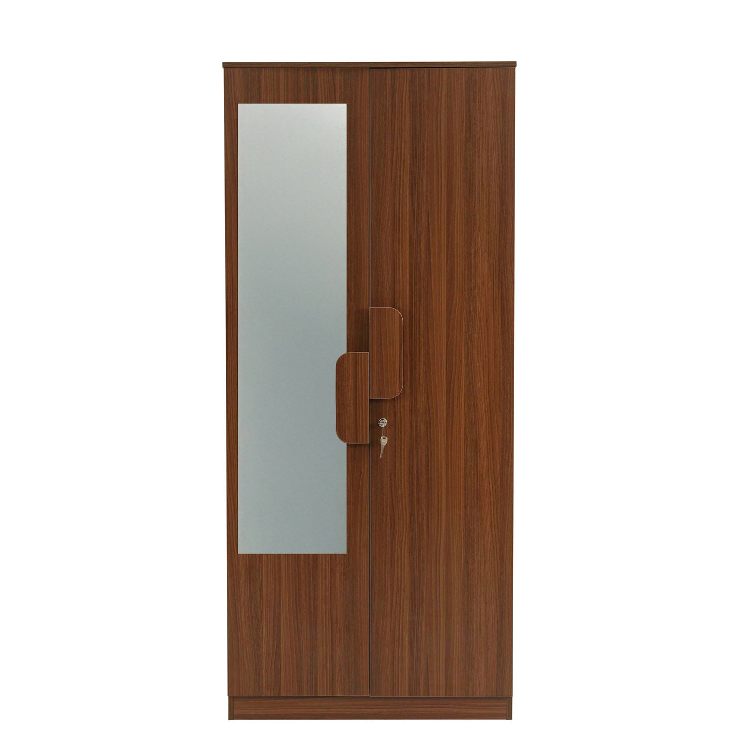 Nilkamal Calipso 2 Door Wardrobe With Mirror (Classic Plank Walnut)