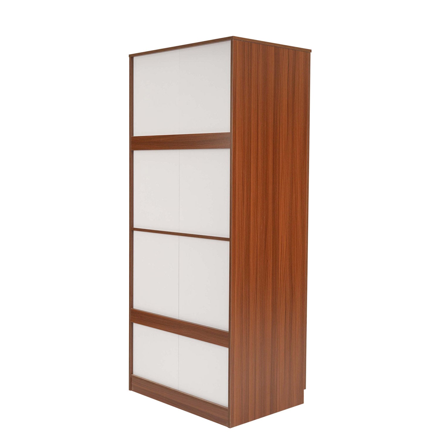 Nilkamal Calipso 2 Door Wardrobe With Mirror (Classic Plank Walnut)
