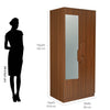 Nilkamal Calipso 2 Door Wardrobe With Mirror (Classic Plank Walnut)